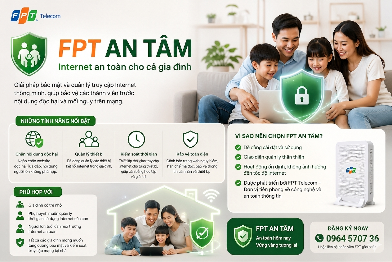 Lắp mạng WIFI FPT gói An Tâm